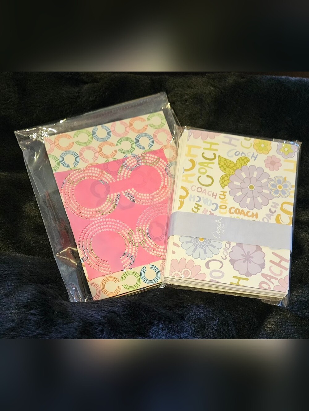 Coach Floral Note Card Set and Coach "C" Notebook